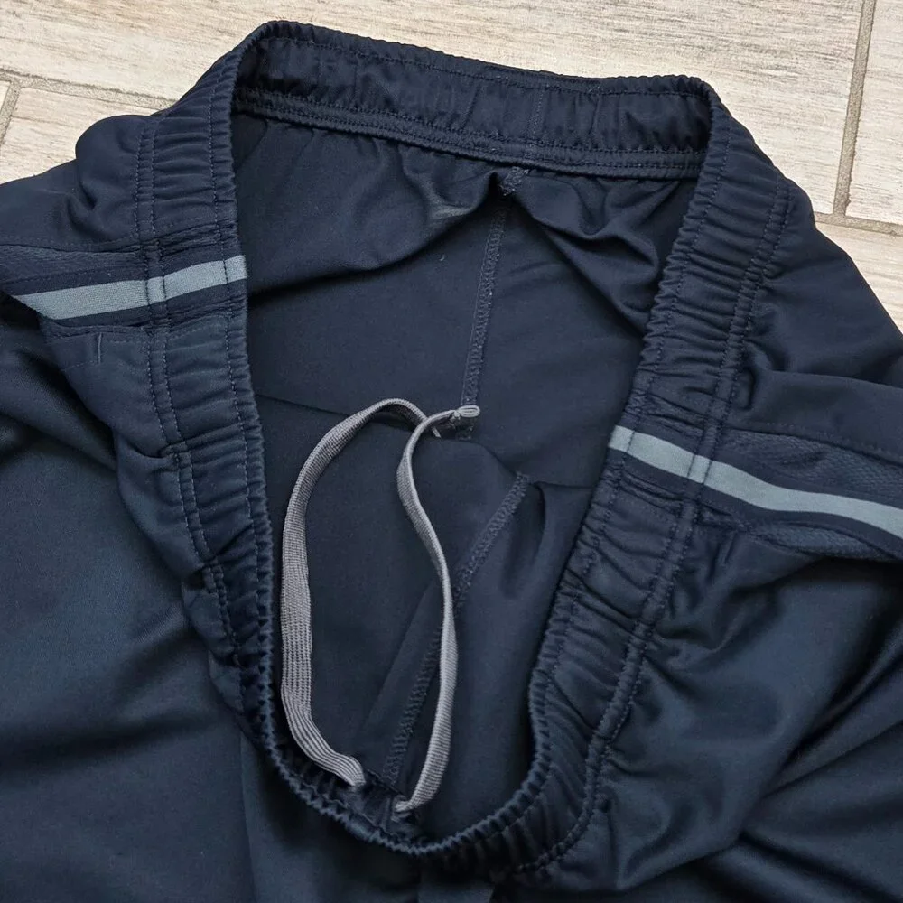 Nike Training Track Pants Men Blue Mesh Side Stripe‎ Workout Active Straight 2XL